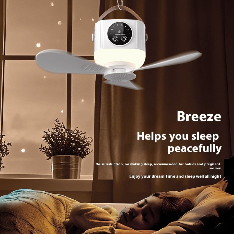 Multifunctional Light Small Ceiling Fan Outdoor Camping USB