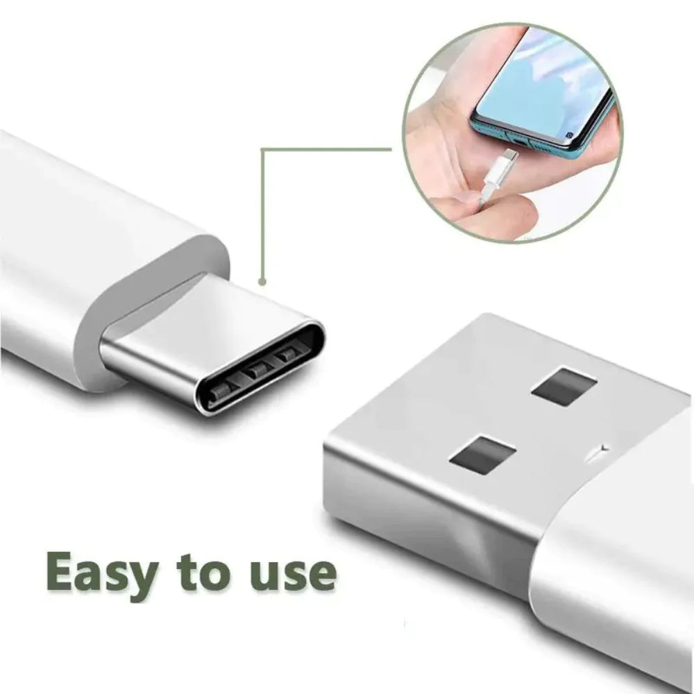 3 PACK White 10FT USB-C Cable Type C Charging Cords