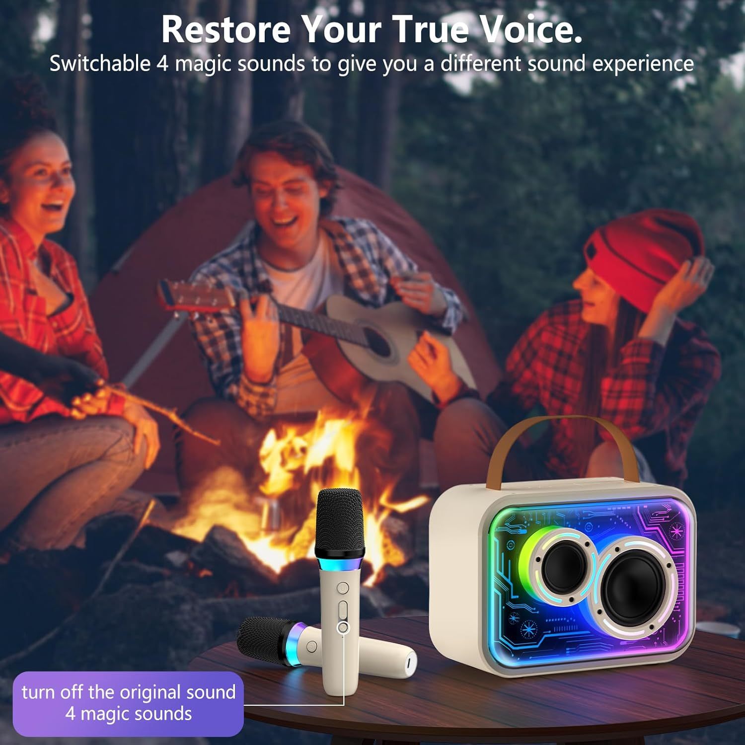 JYX D30 Karaoke With 2 Microphones&Bluetooth Speaker With Wireless
