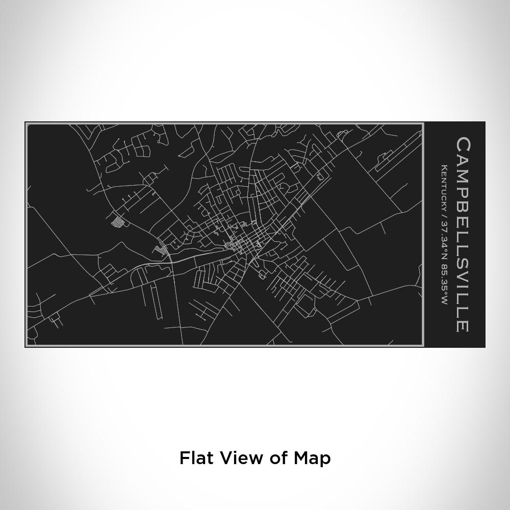 Campbellsville - Kentucky Map Insulated Bottle in Matte Black