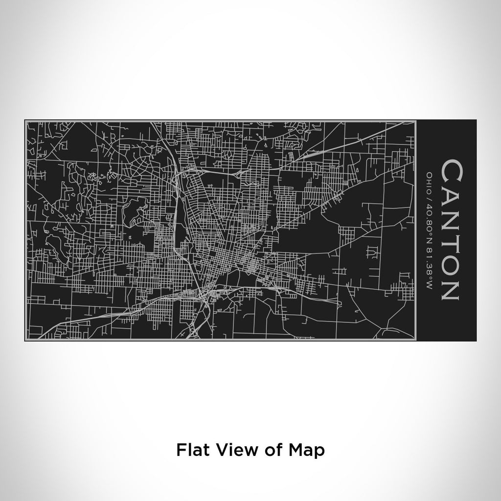 Canton - Ohio Map Insulated Bottle in Matte Black
