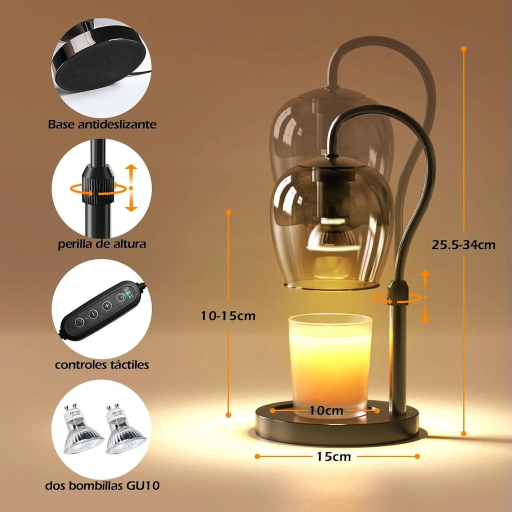 Candle Warmer Lamp Adjustable Height Dimmable Brightness-2