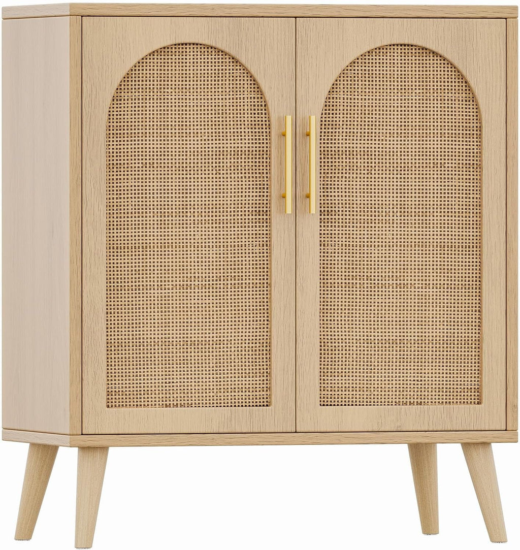 Natural Rattan Door Sideboard Buffet Cabinet