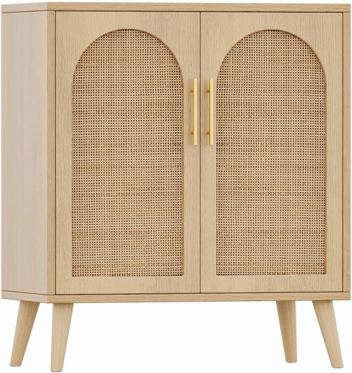 Natural Rattan Door Sideboard Buffet Cabinet