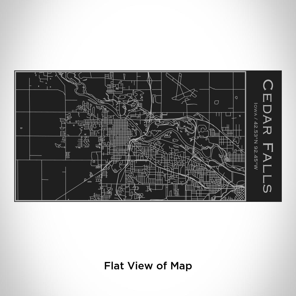 Cedar Falls - Iowa Map Insulated Bottle in Matte Black