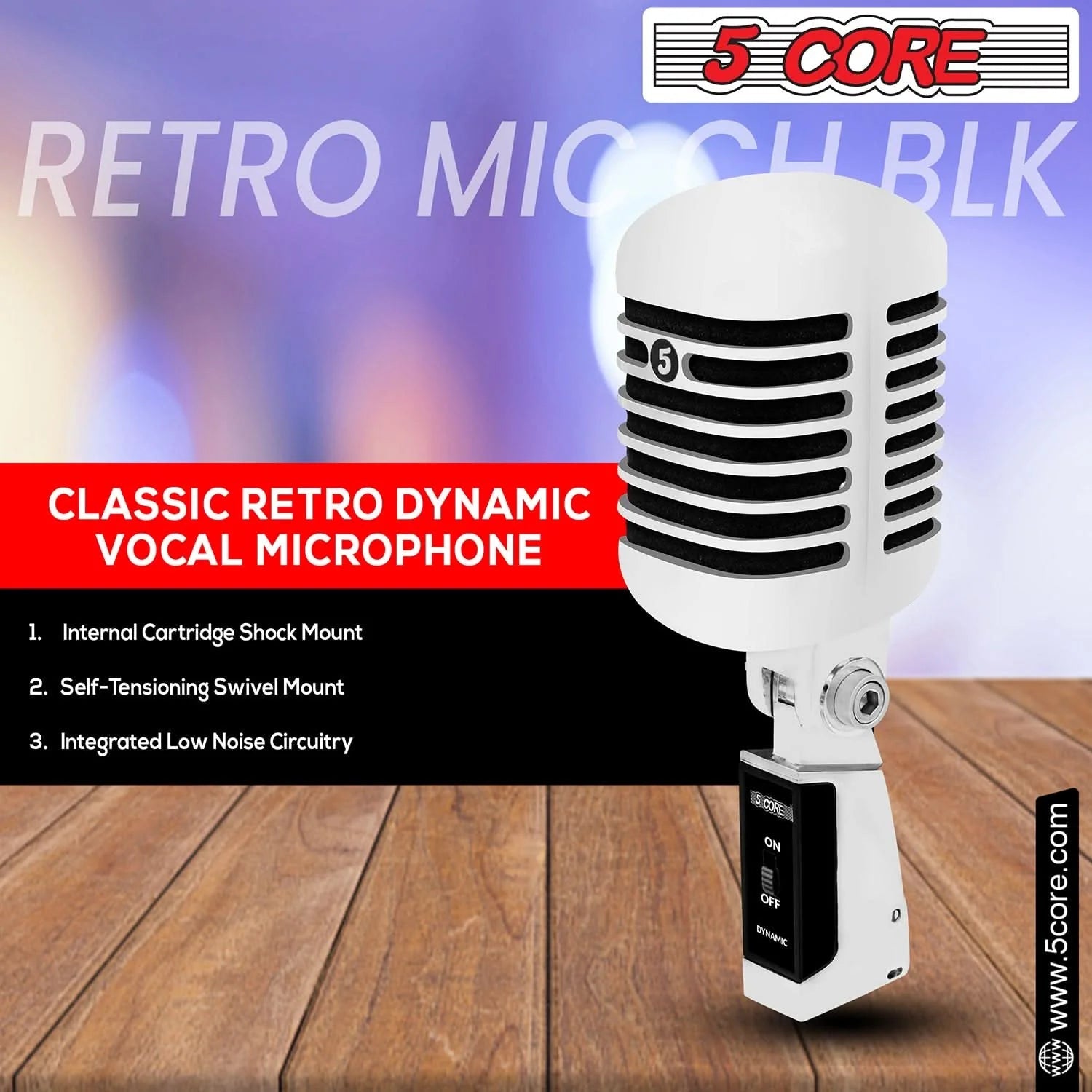 5Core Vintage Microphone Classic Dynamic Professional XLR Studio Retro