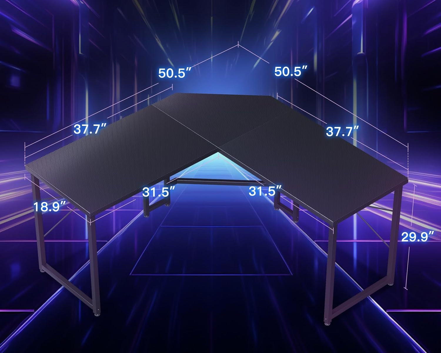 L Shaped Gaming Desk, Corner Desk Gaming Table for Home Office,