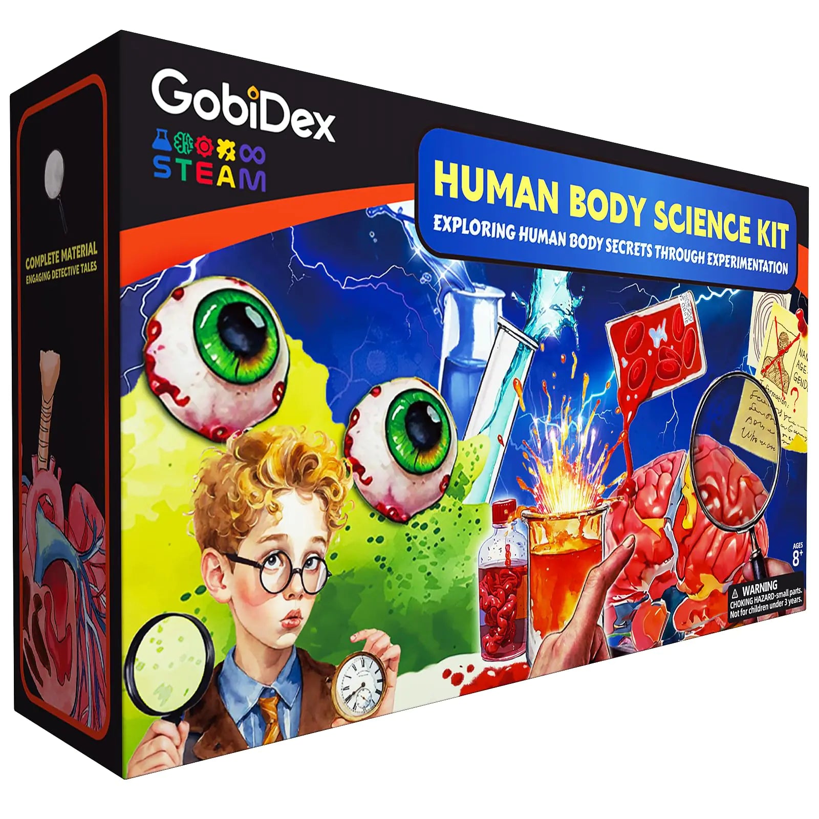 GobiDex Gross Science Experiments - Brain Dissection Snot Making & Glowing Heart Human Anatomy Science Kit for Kids Educational STEM Toys Birthday Gifts for Boys & Girls Ages 8-12