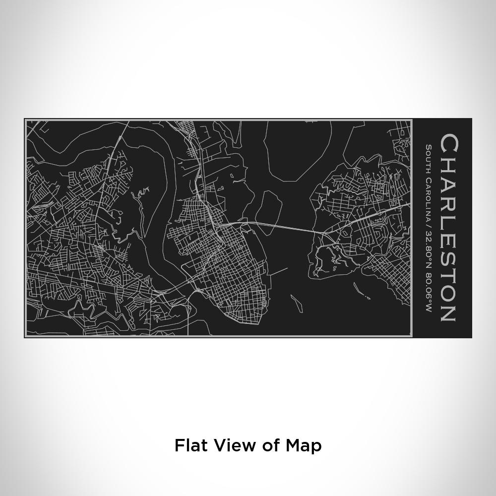 Charleston - South Carolina Map Insulated Bottle in Matte Black
