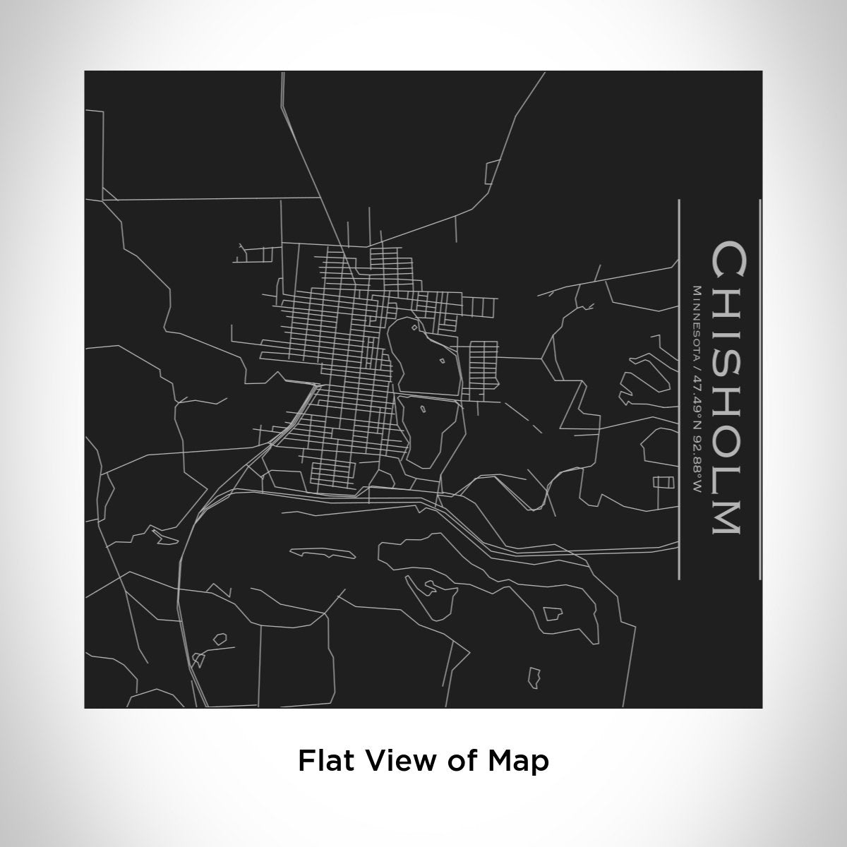 Chisholm - Minnesota Engraved Map Tumbler in Matte Black