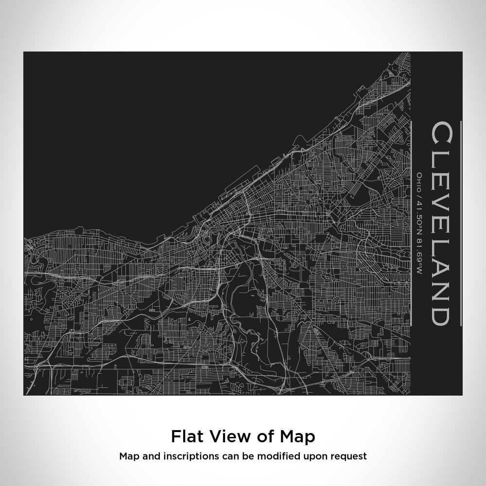 Cleveland - Ohio Map Bottle with Bamboo Top in Matte Black