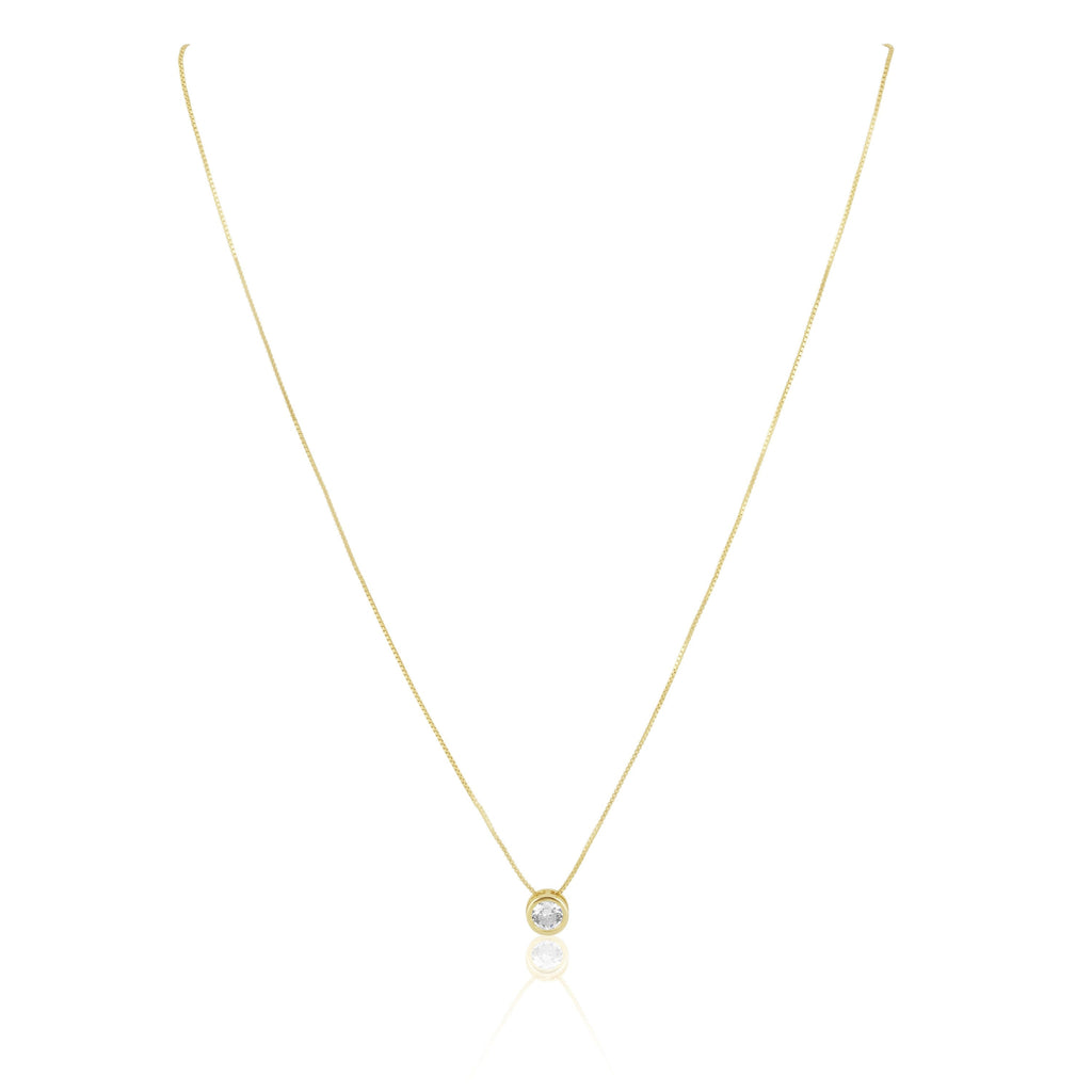 Cz Bezel Necklace