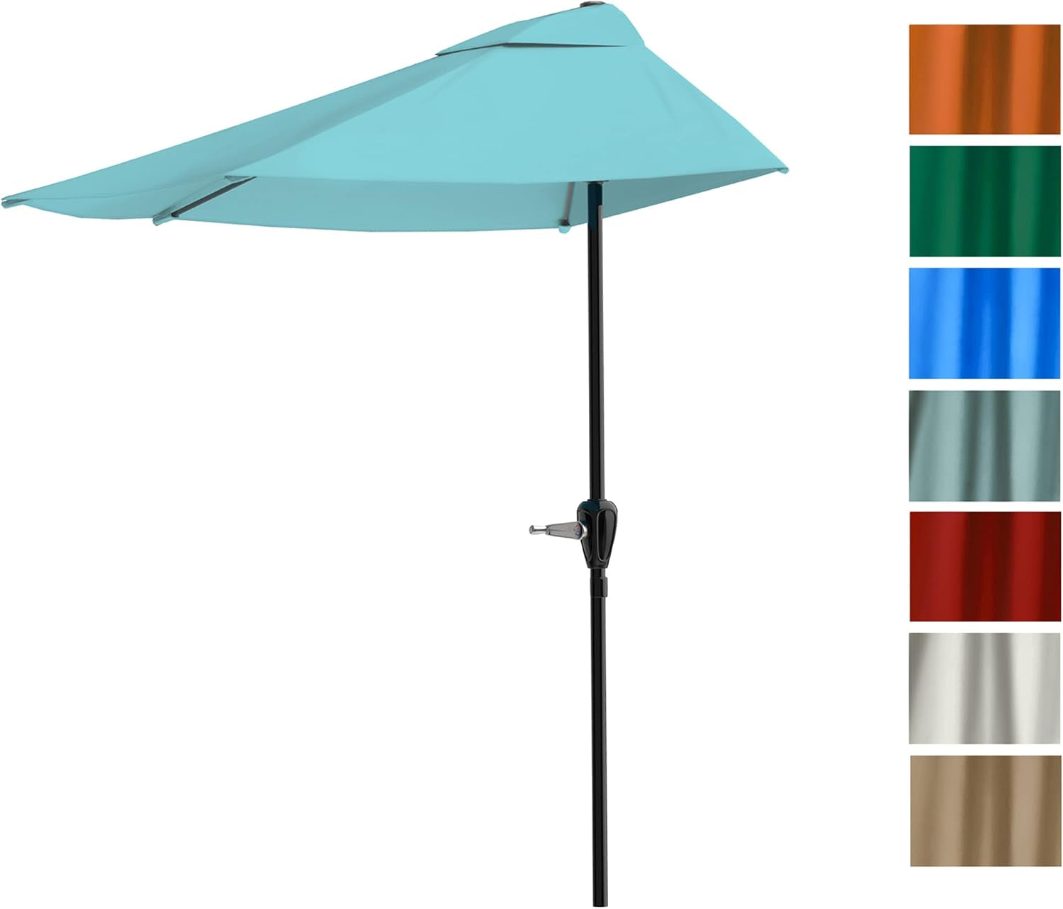 9ft Half Patio Umbrella: Easy Crank Shade for Small Spaces