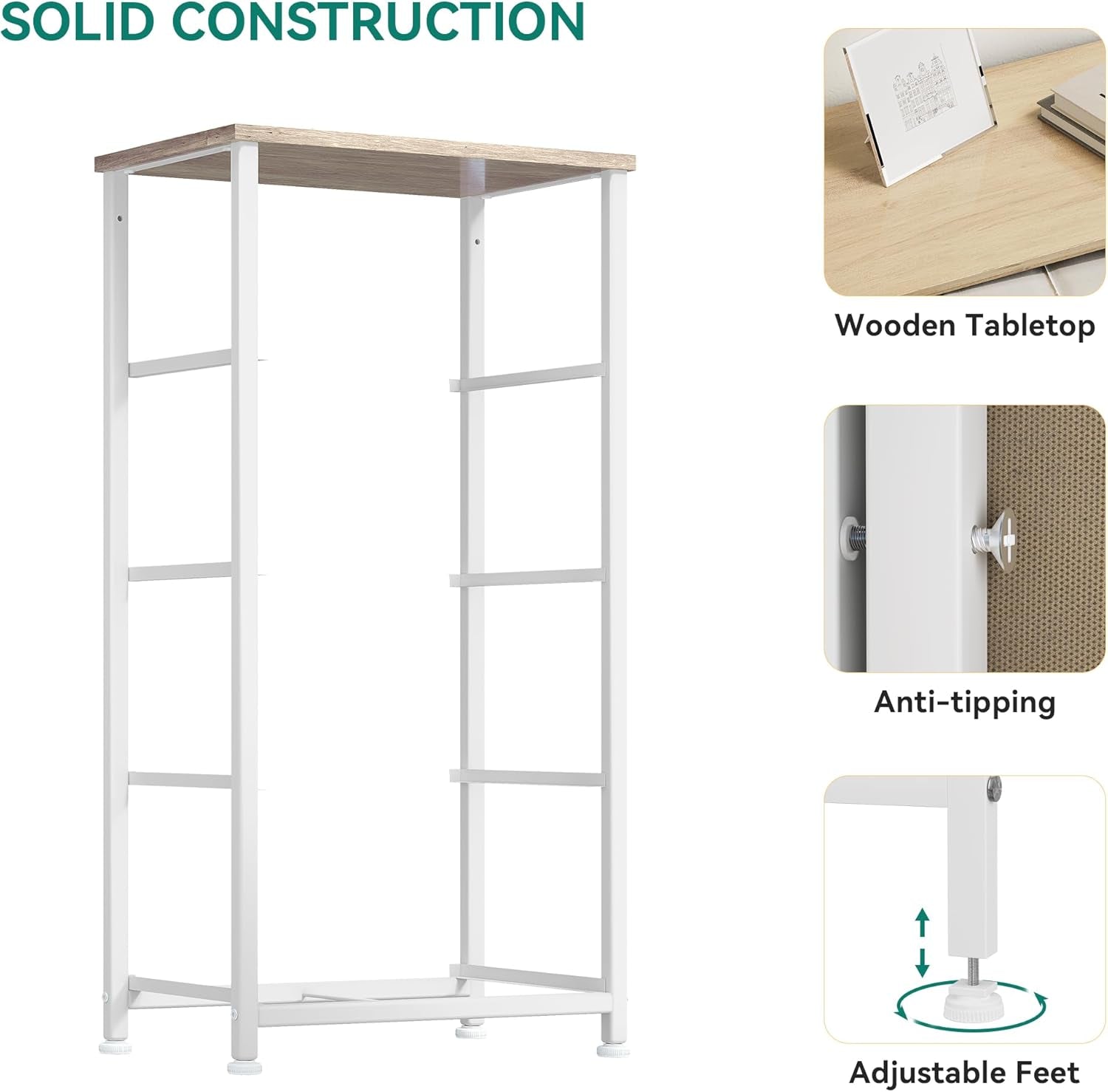 Dresser with 4 Drawers - Fabric Storage Tower, Organizer Unit for