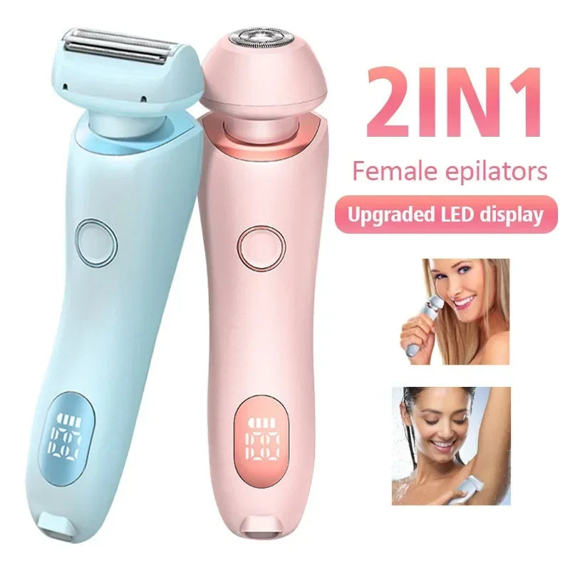 2-in-1 USB Rechargeable Hair Remover & Epilator – Smooth Shave for Face, Body, and Bikini