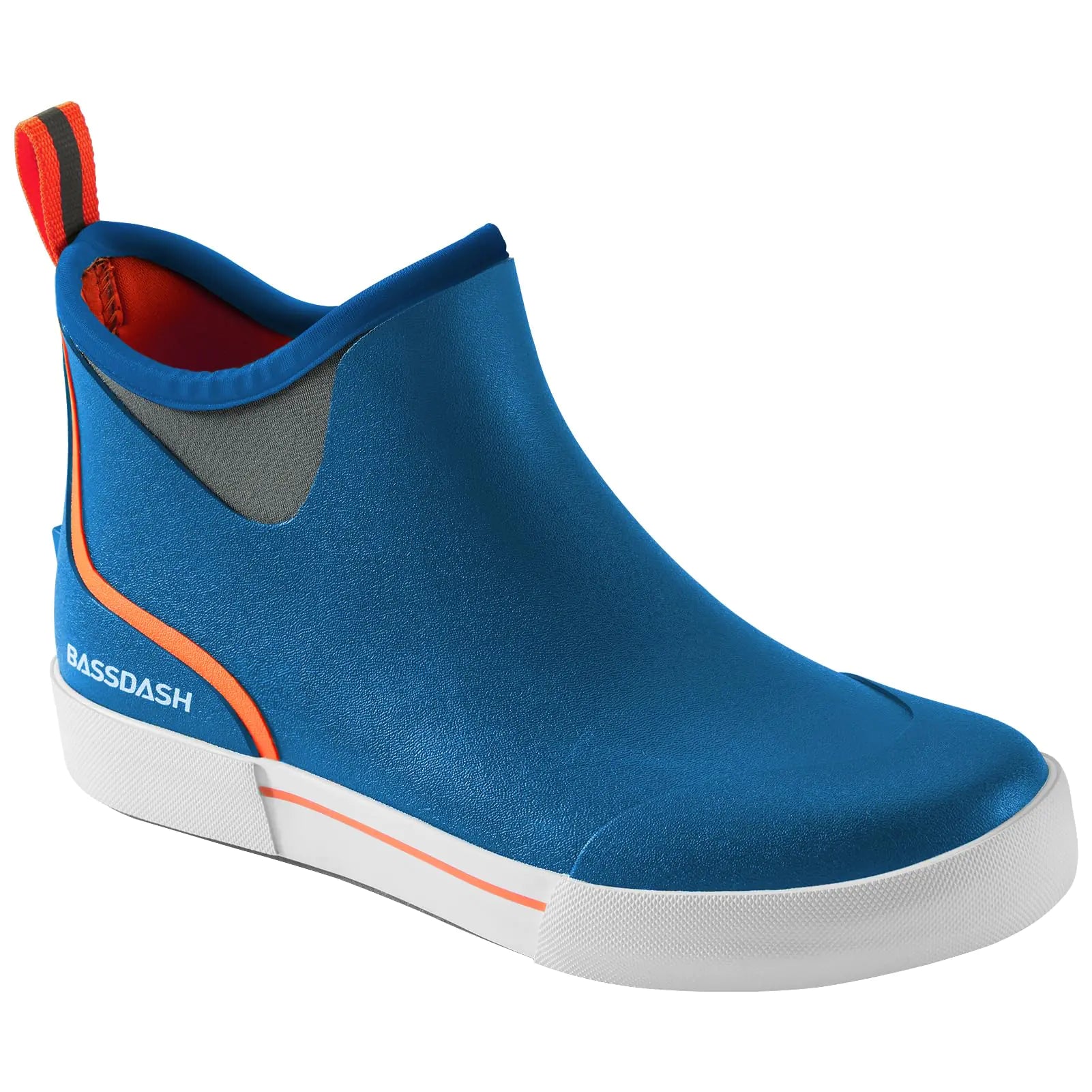 BASSDASH Men’s 4.5" Waterproof Fishing Deck Boots Anti-Slip Rubber Ankle Boots Rain Shoes for Boating Gardening Working