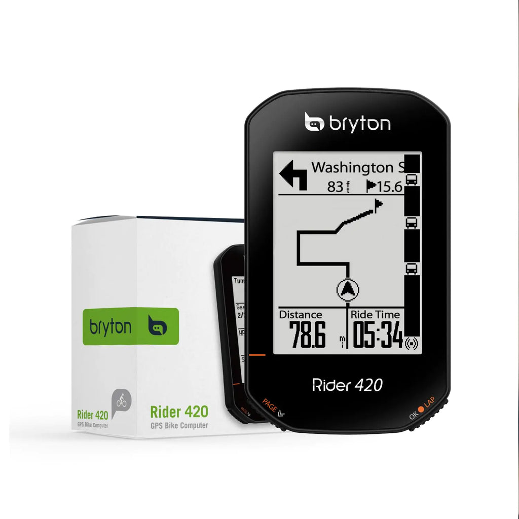 Bryton Rider 420 2.3 Inch LCD Wireless GPS Bike/Cycling Computer. Compatible with Bike Radar 35hrs Long Battery Life Navigation with Turn-by Turn Follow Track. Bluetooth ANT Waterproof