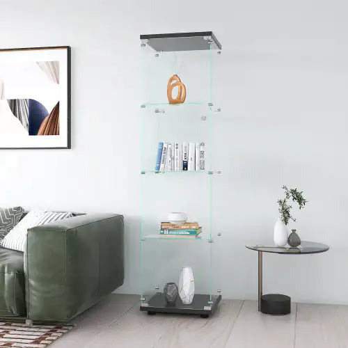 Glass Display Cabinet 4 With Gantry, Suitable For Living Room, Bedroom, Office
