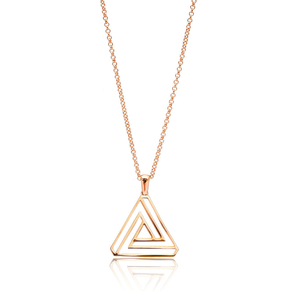 Handmade Sterling Silver Gold Plated Origami Pendant