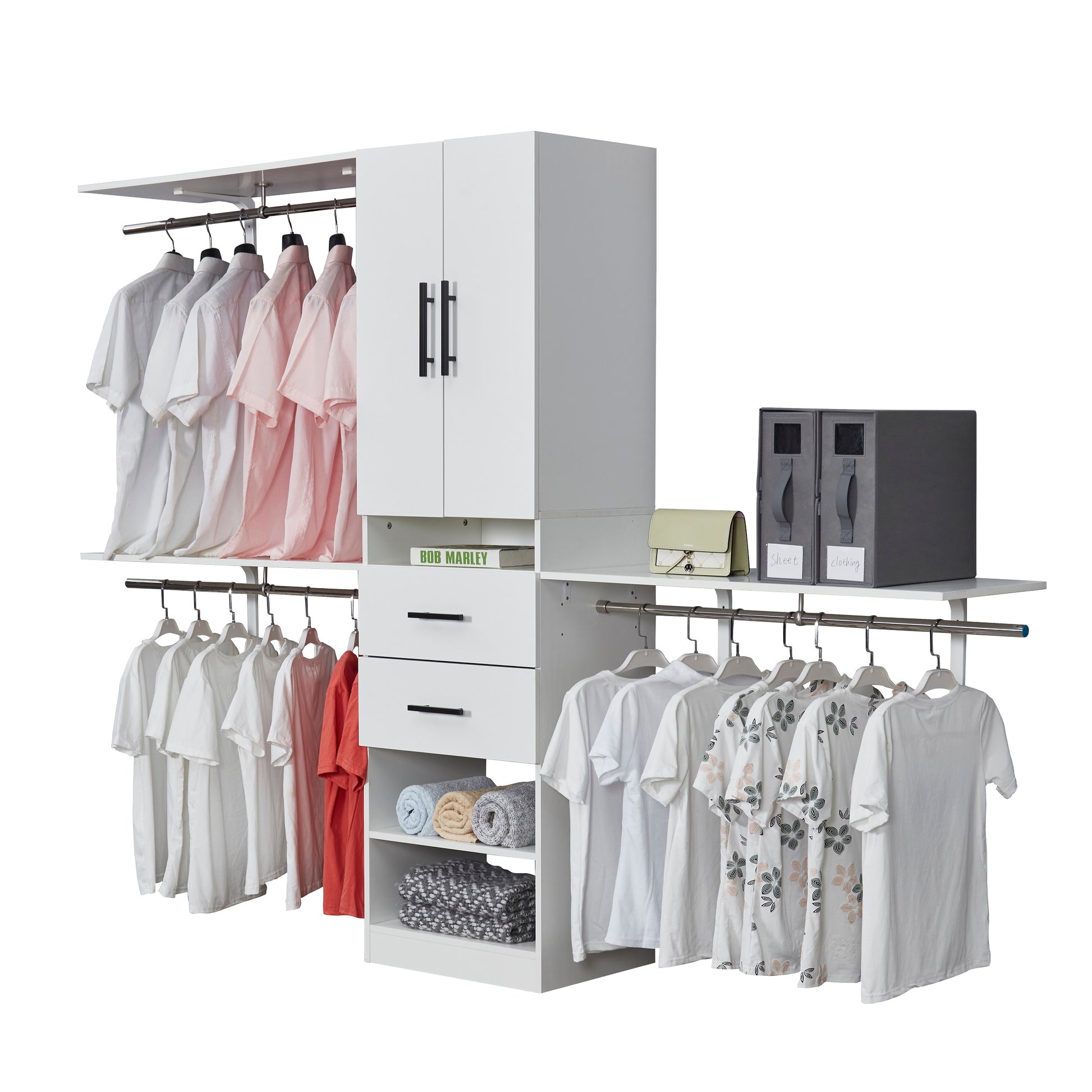 YS2D Closet Organizer System with 4 Drawers Storage