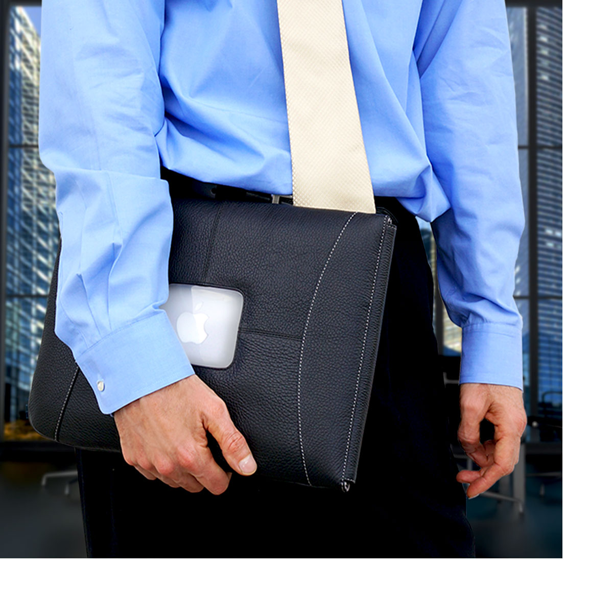 MacCase Premium Leather 15" MacBook Air Messenger Bag