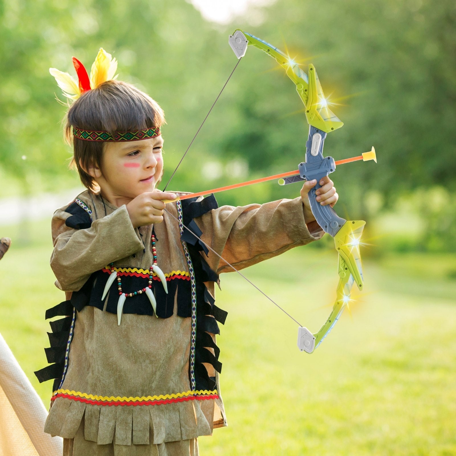 VEVOR Bow And Arrow Set For Kids, 2 Pack LED Light Up Archery Set With