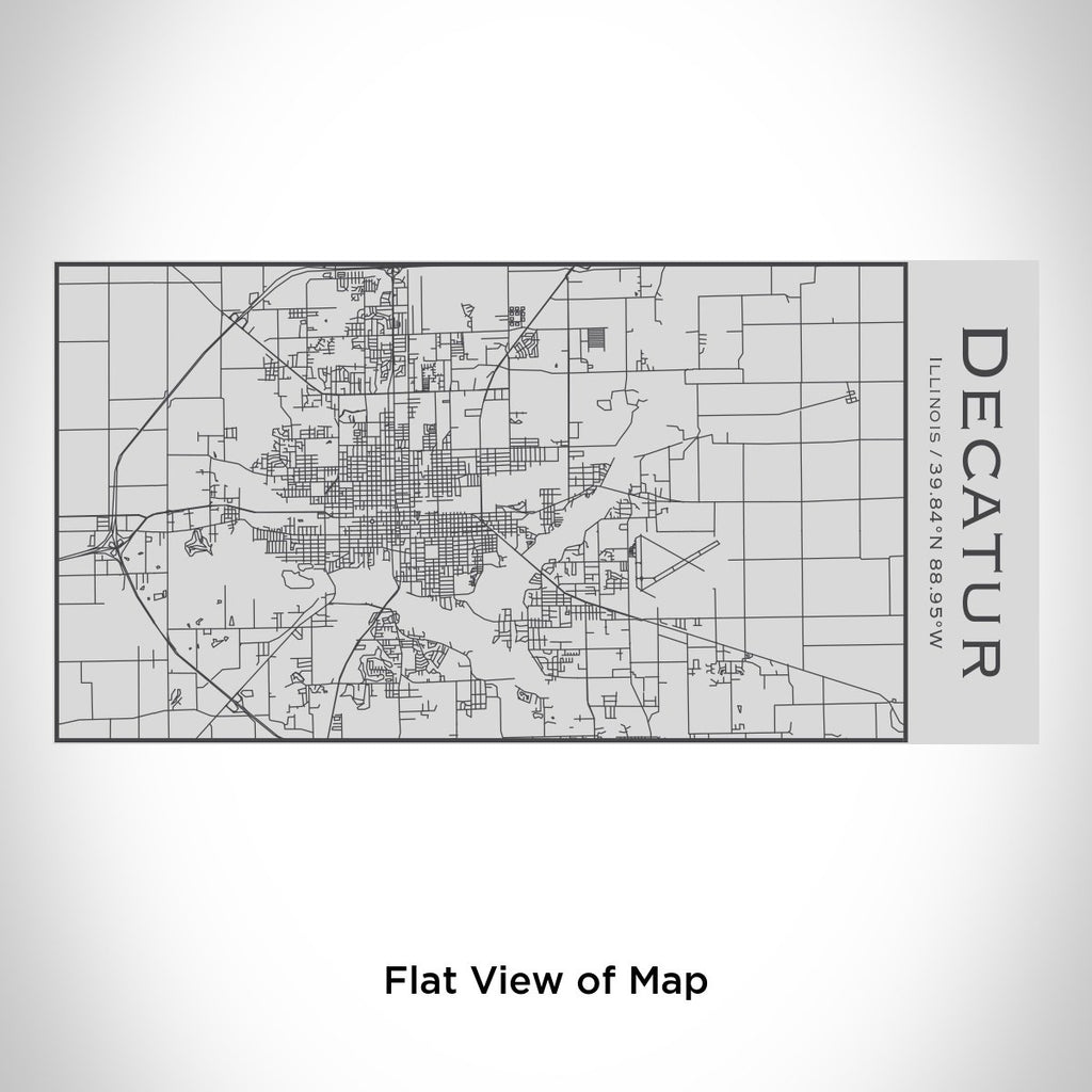 Decatur - Illinois Map Insulated Bottle