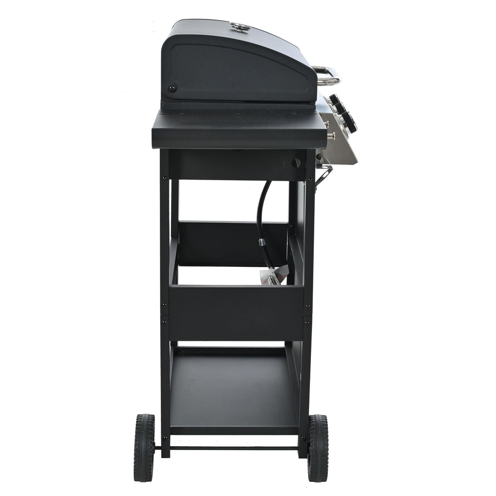 Propane Gas Grill 4 Burner Barbecue Grill, Stainless Steel 34,000 BTU