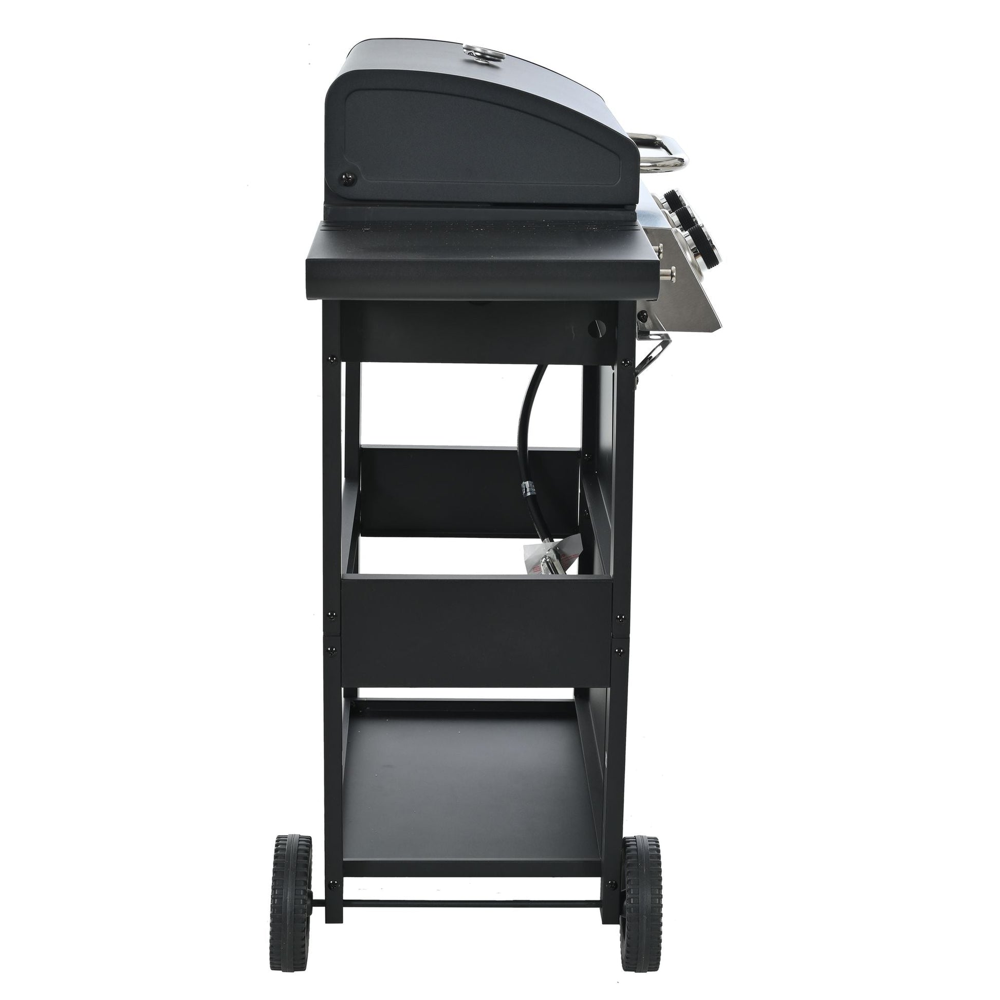 Propane Gas Grill 4 Burner Barbecue Grill, Stainless Steel 34,000 BTU