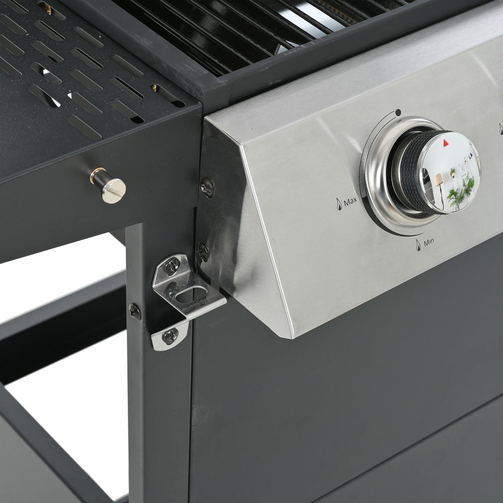 Propane Gas Grill 4 Burner Barbecue Grill, Stainless Steel 34,000 BTU