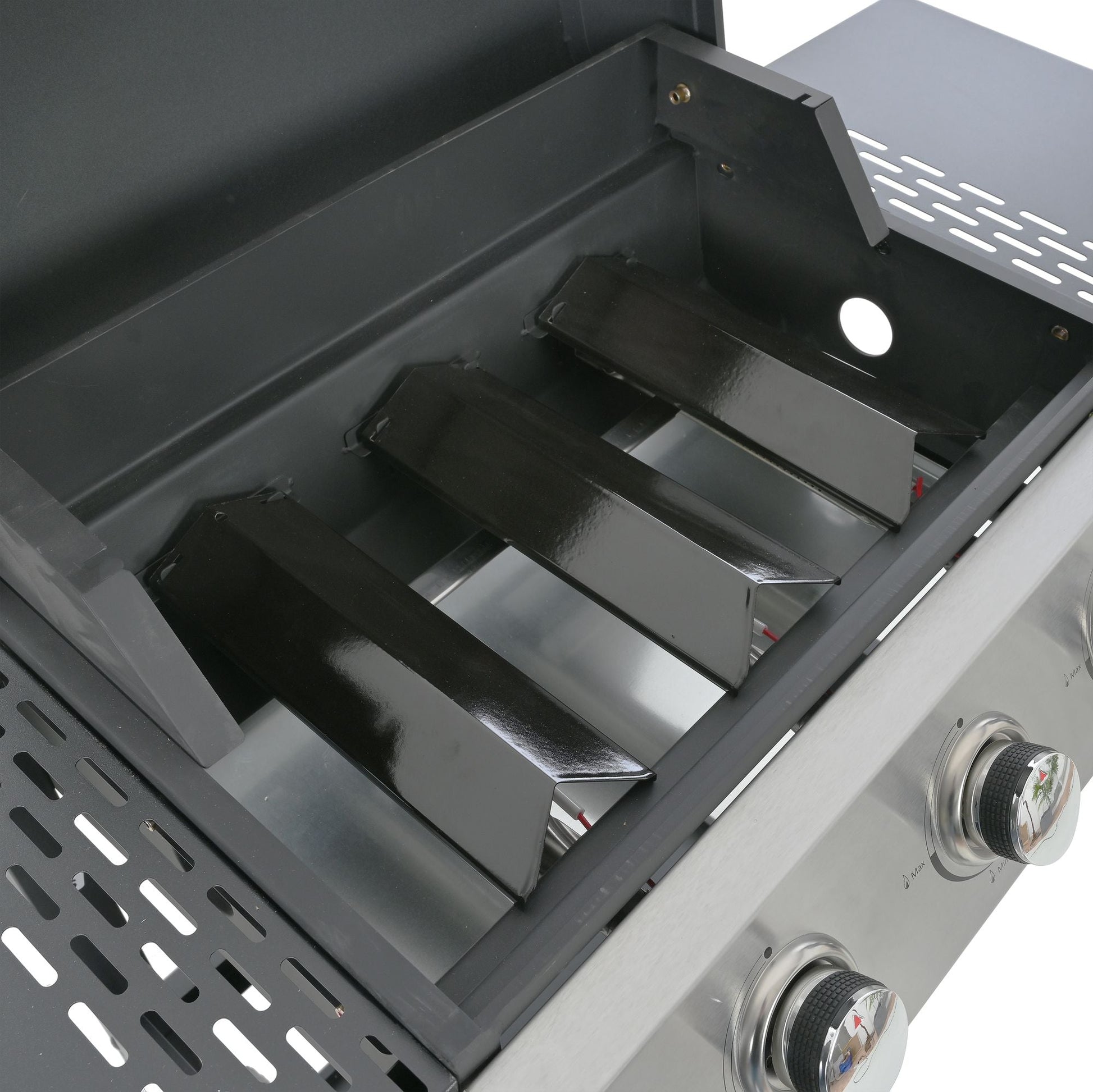 Propane Gas Grill 4 Burner Barbecue Grill, Stainless Steel 34,000 BTU
