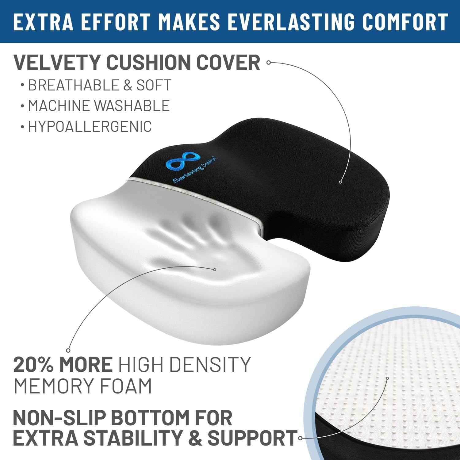 Doctor Recommended Memory Foam Seat Cushions for Office Chairs - HSA