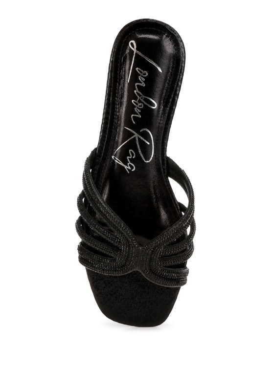 Dindy Rhinestone Cut Out Flats