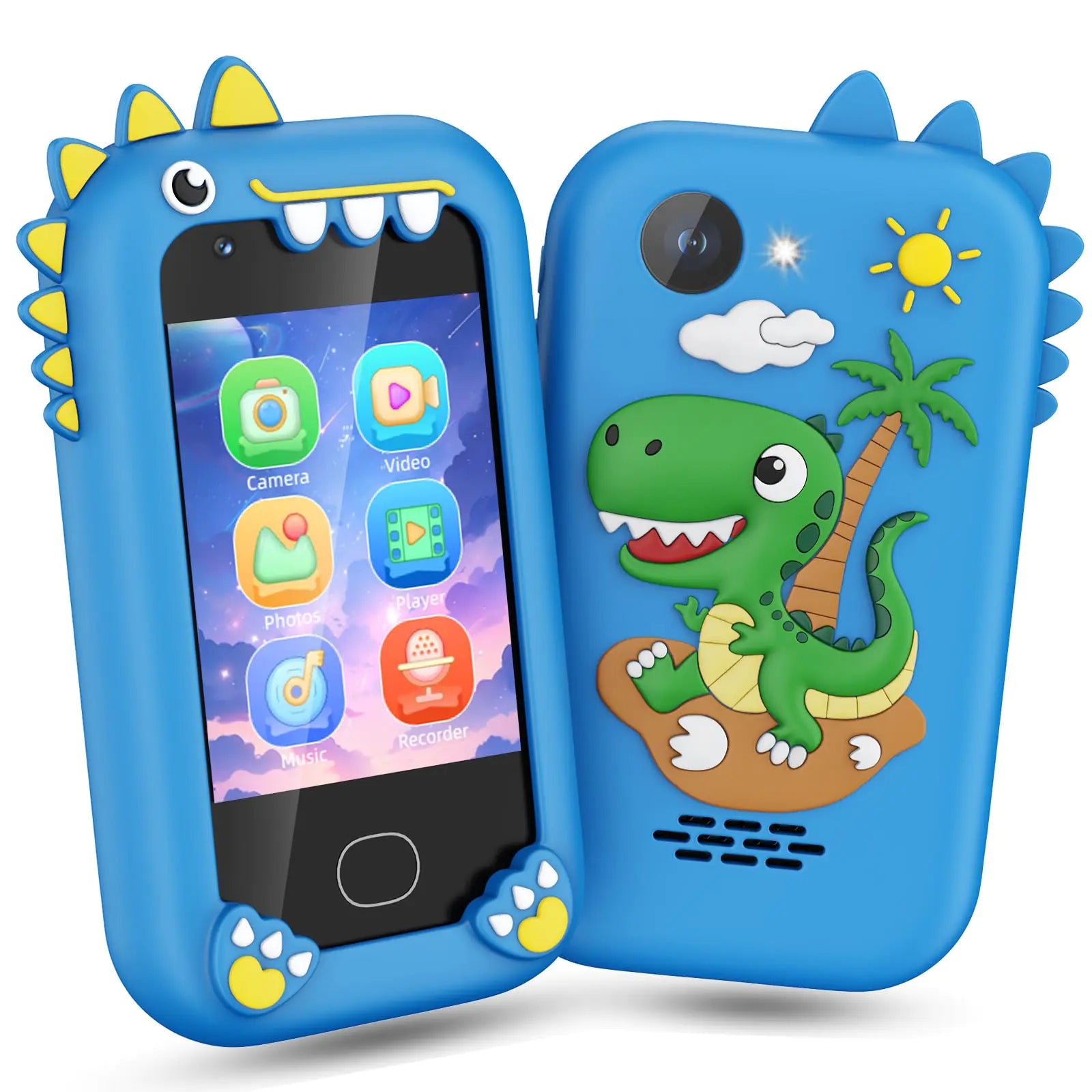 Gocina Kids Smart Phone for Boys - Toy Phone for Kids Age 3-10 Toddler Play Smart Phone Toys with 2.8" Touchscreen Christmas Birthday Gift Toys for Kids 32G SD Card