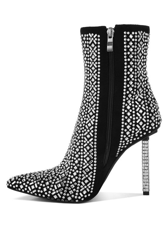 Gem Blaze Rhinestones Stiletto Boots