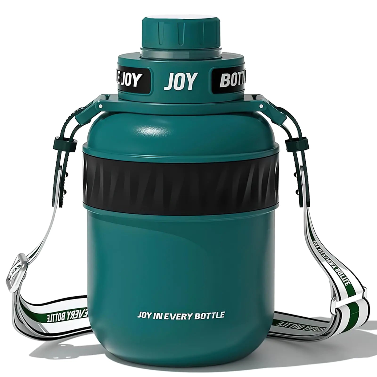 BOTTLE JOY Stainless-Steel Water Bottle: Leakproof Lid Perfect Sip Double Insulated Eco-Friendly Dishwasher Safe & Stylish Strap (Forest 32 oz)
