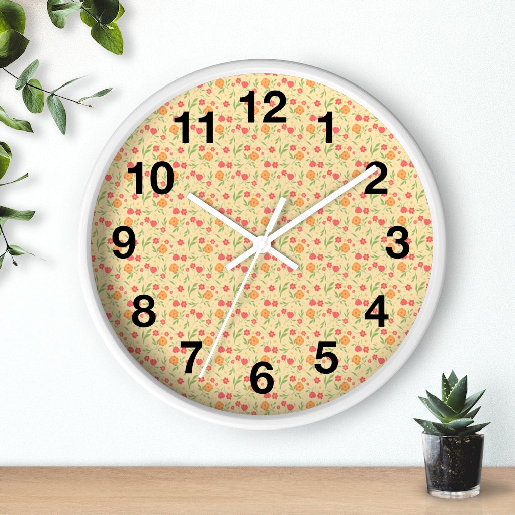 2882Time™ Cottagecore Ditsy Floral Geometric Clock