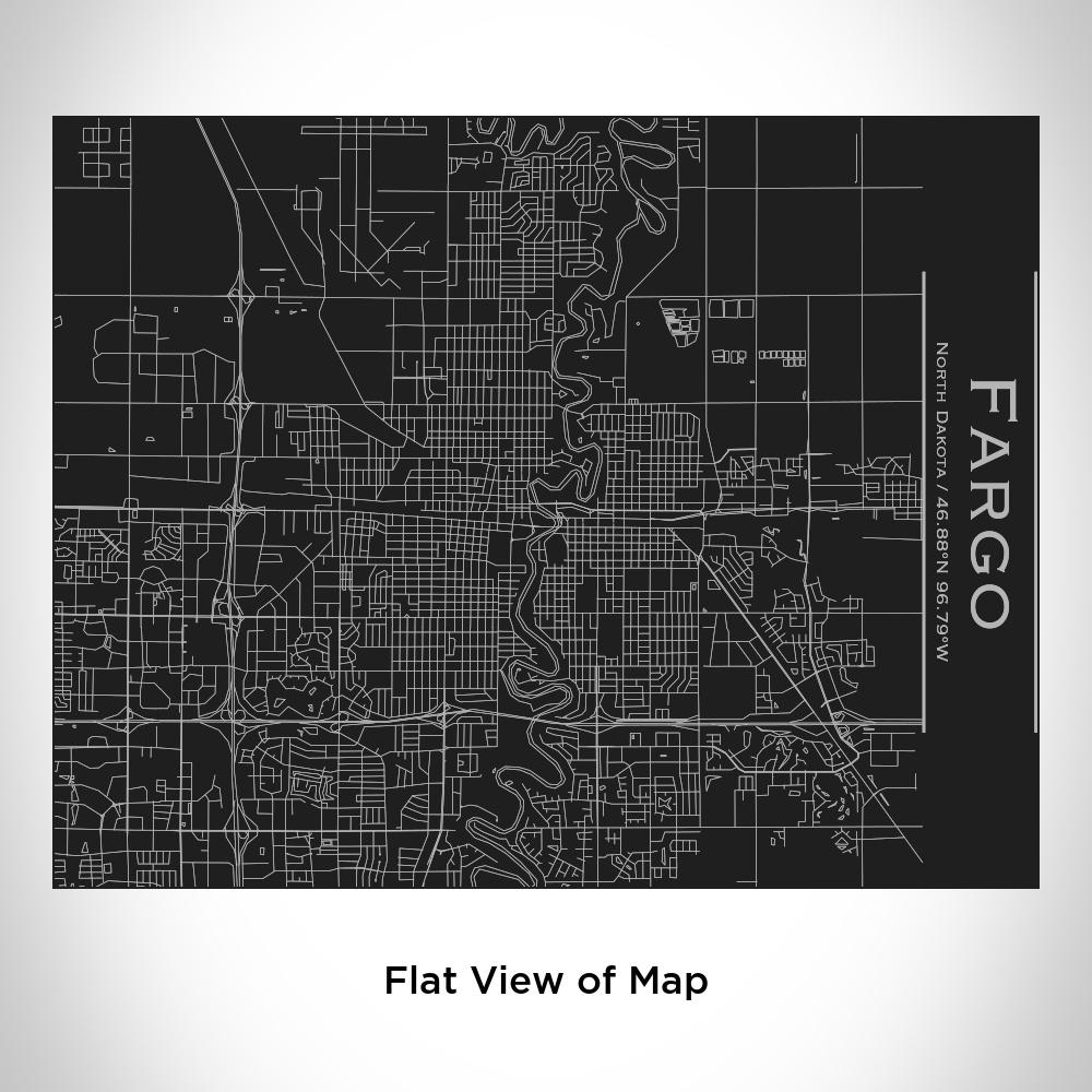 Fargo - North Dakota Map Bottle with Bamboo Top in Matte Black