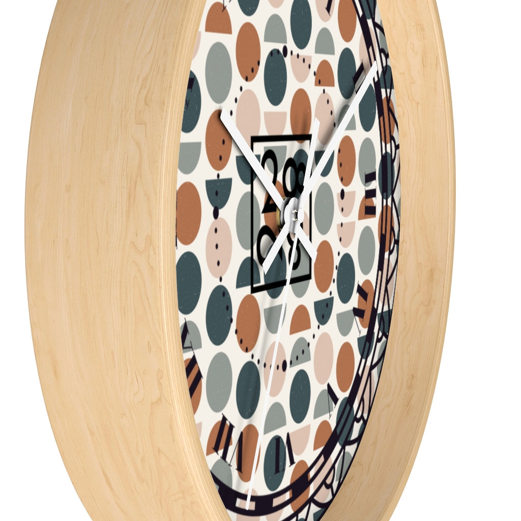 2882Time™ Halves & Wholes Retro Dot Geometric Clock