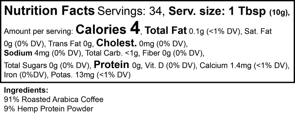 Hemp Harvest Coffee (Medium Roast) Dark Chocolate, Nutty, Full Body
