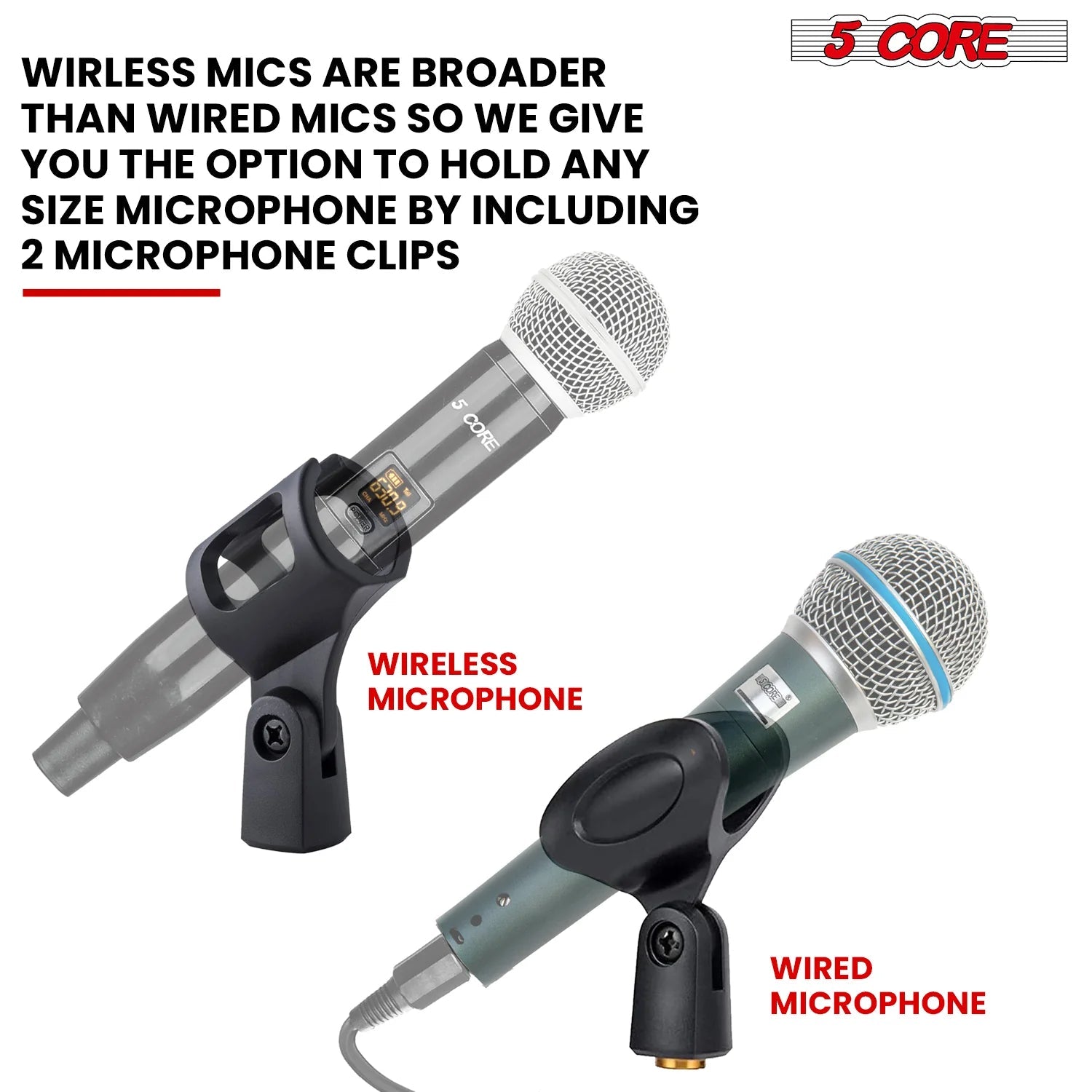 5Core round Base Desktop Mic Stand Universal Desk Microphone Holder