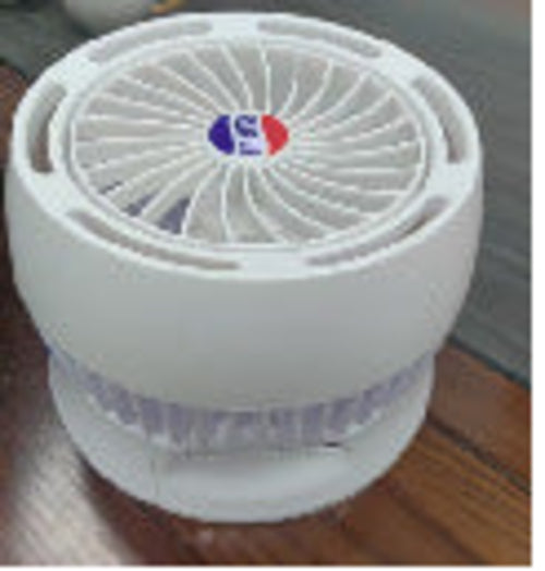 Solar Vertical Camping Fan Desk Mute Lighting Fan