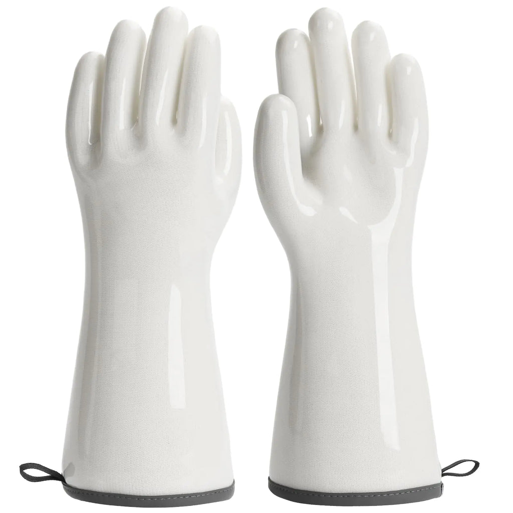 BBQ Gloves for Food Contact Grilling Gloves White Medium