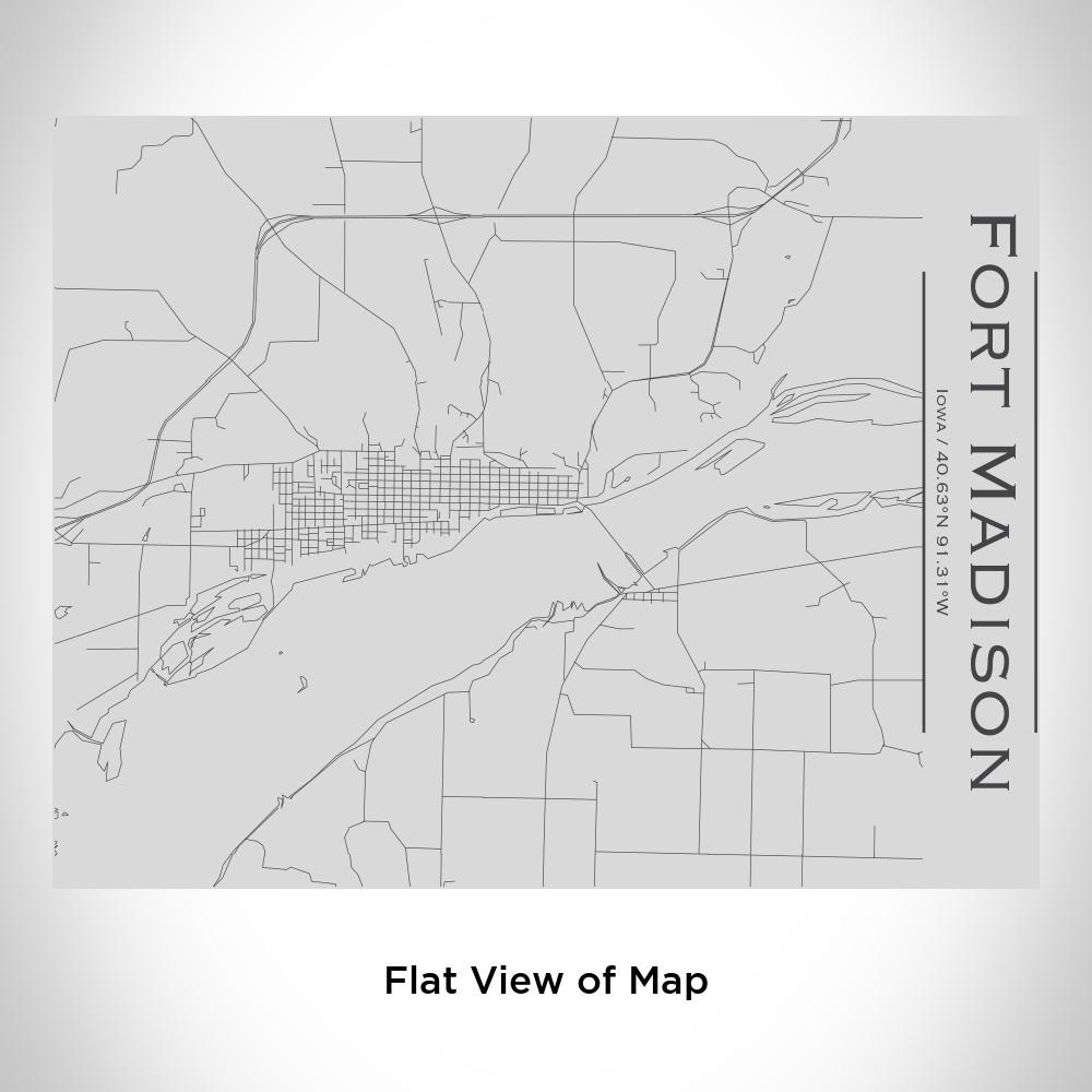 Fort Madison - Iowa Map Bottle with Bamboo Top