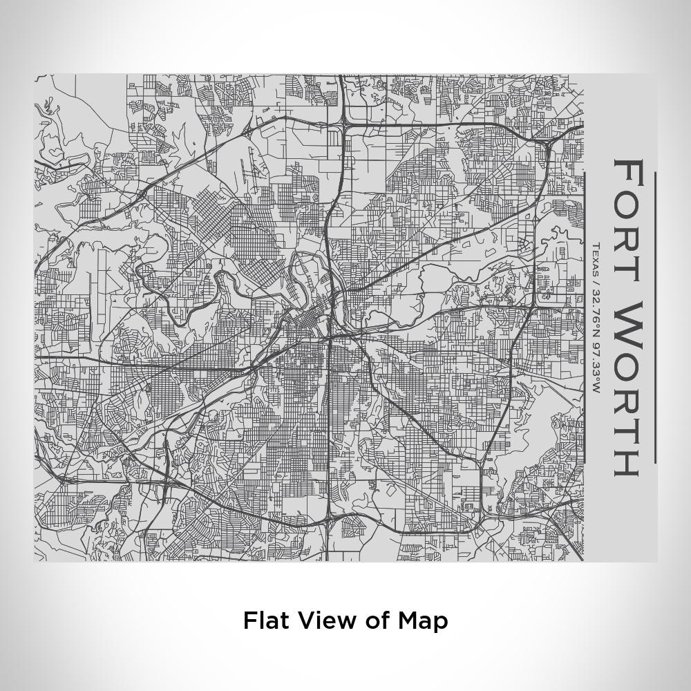 Fort Worth - Texas Map Bottle with Bamboo Top