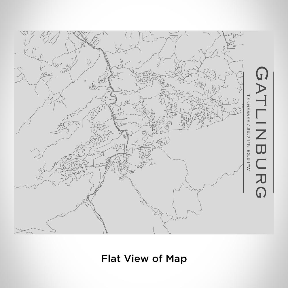 Gatlinburg - Tennessee Map Bottle with Bamboo Top