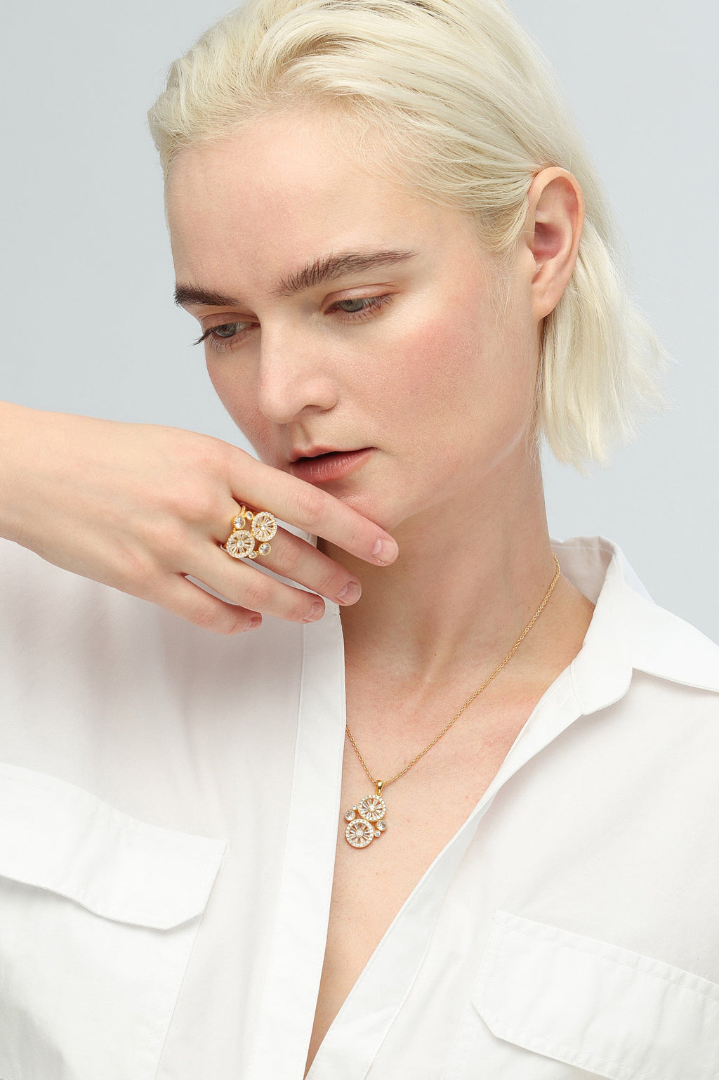Gold Wheel of Fortune Necklace