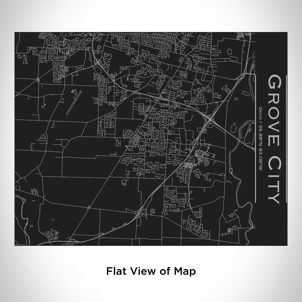 Grove City - Ohio Map Bottle with Bamboo Top in Matte Black