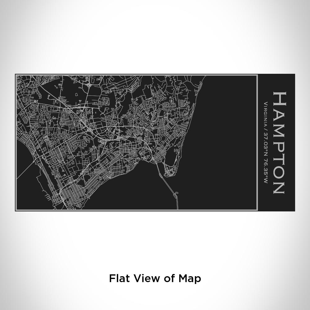 Hampton - Virginia Map Insulated Bottle in Matte Black