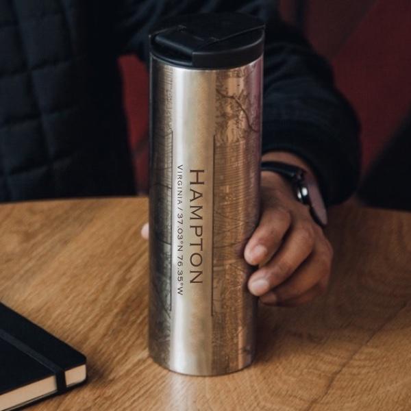 Hampton - Virginia Map Tumbler